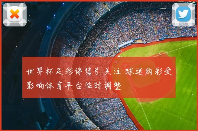 世界杯足彩停售引关注 球迷购彩受影响体育平台临时调整
