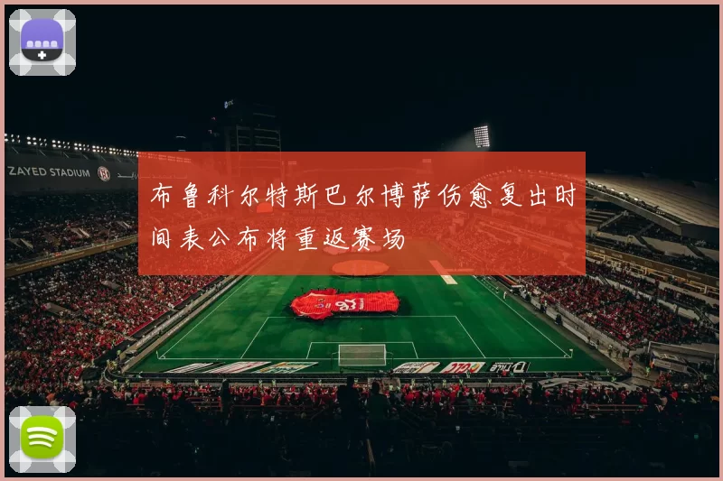 布鲁科尔特斯巴尔博萨伤愈复出时间表公布将重返赛场